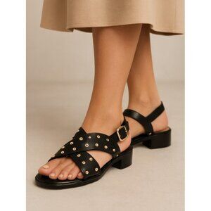 Maje Leather Studded Accent sandal Size EU 38/US 7.5